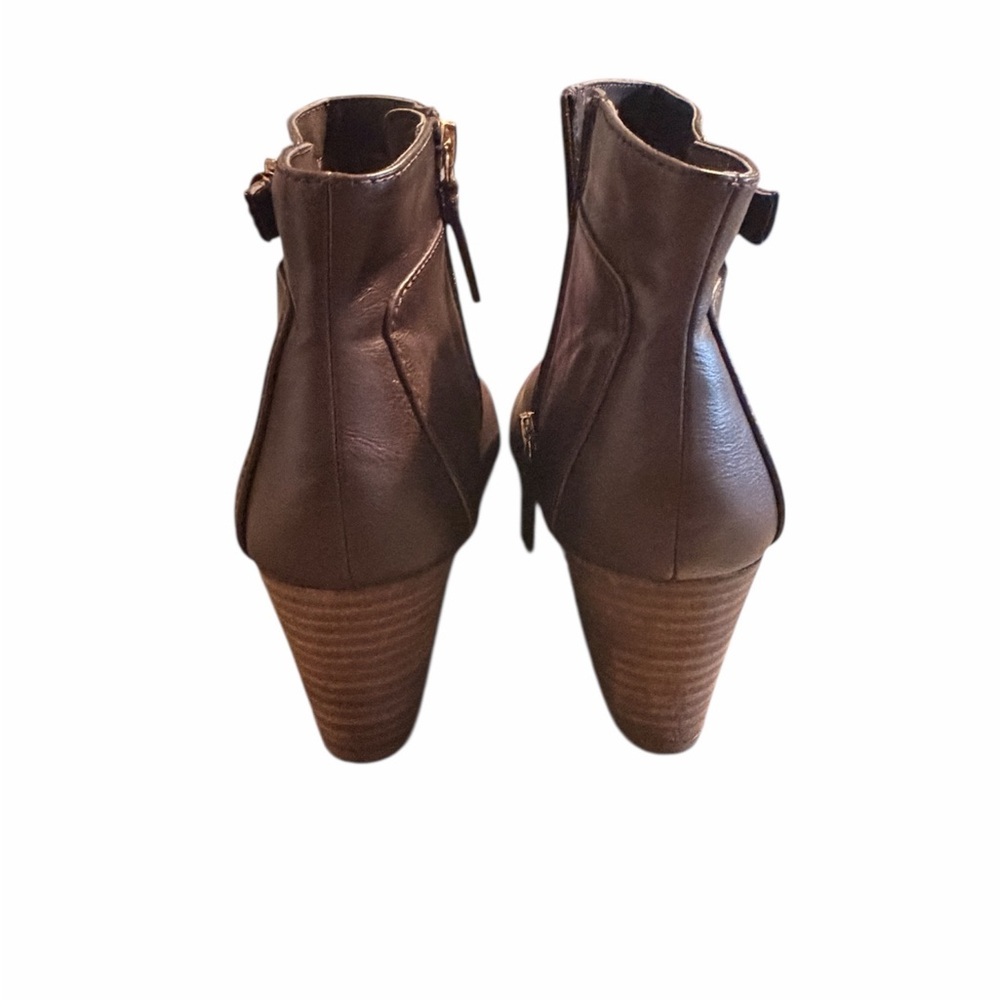Dr. Scholl's Womens Boots Size 10 Diana Booties Chocolate Brown Excellent Wedge - Picture 4 of 8